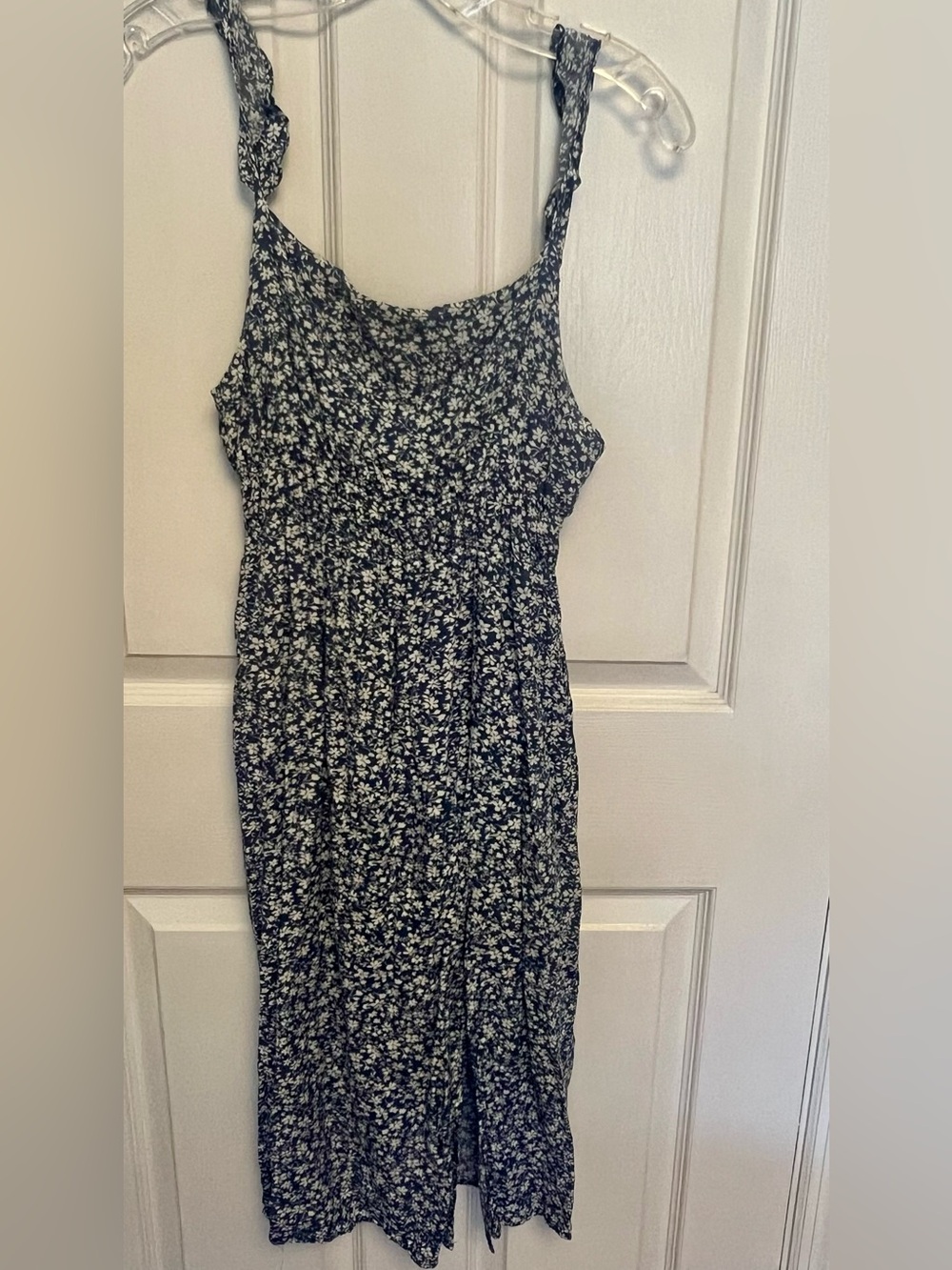 Pink Lily Someone You Loved Dusty Blue Floral MIDI dress